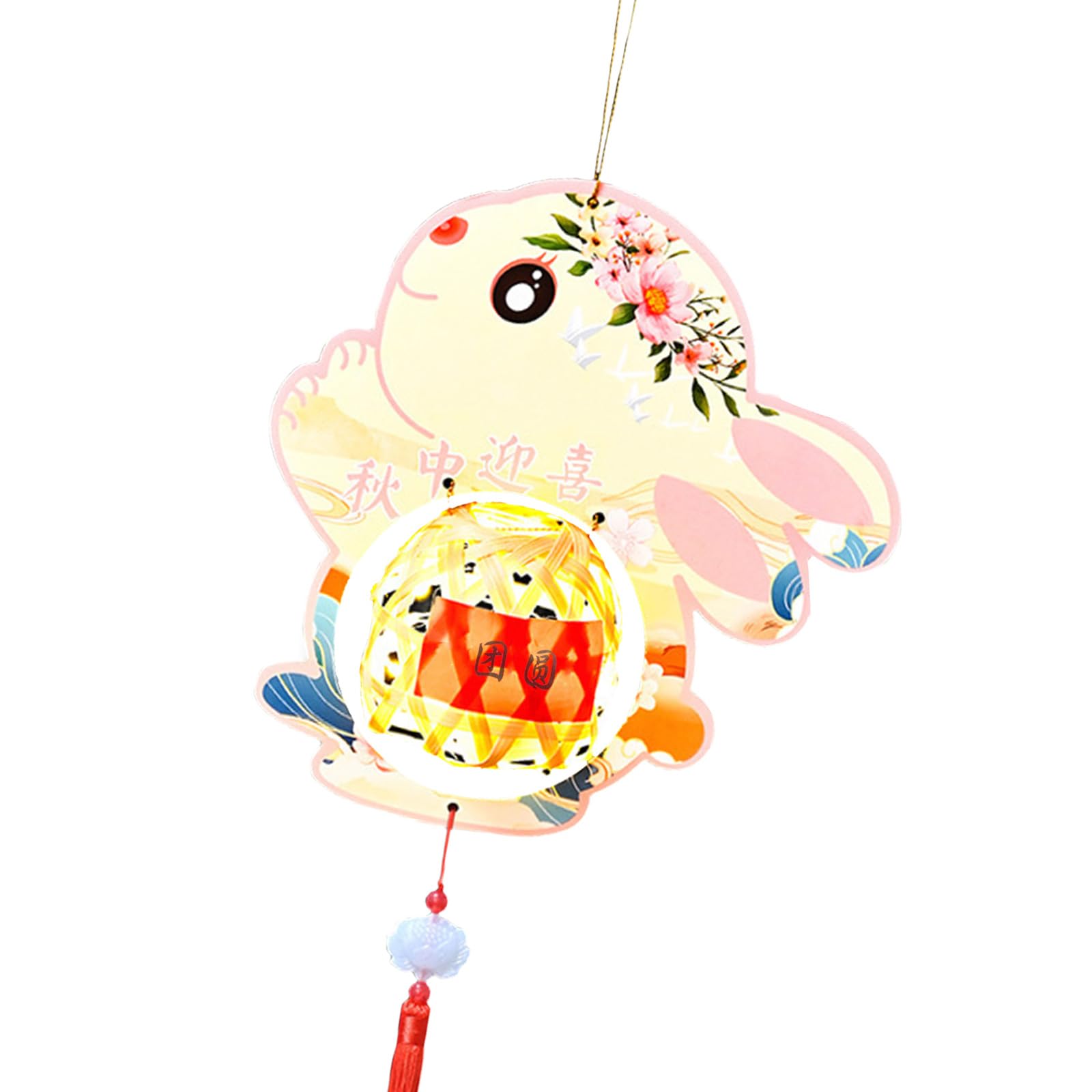 carotoe 8 Set Rabbits Lamps for Festival Traditional Chinese Scaldfish Light Decoration Holiday Decorating Supplies Cultural Party Supplies