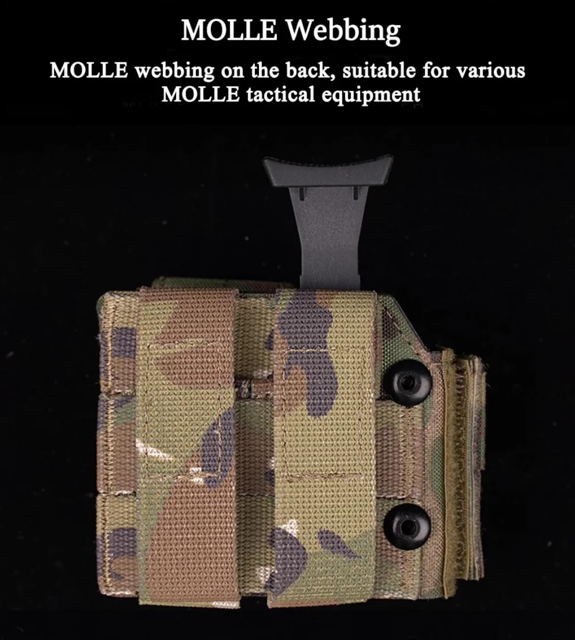Peminkoo Fondina Universale per Pistola Tattica Pistola Adattabile con Chiusura a Scatto Militare G17 G19 1911 SIGP220 Molle Cintura Airsoft
