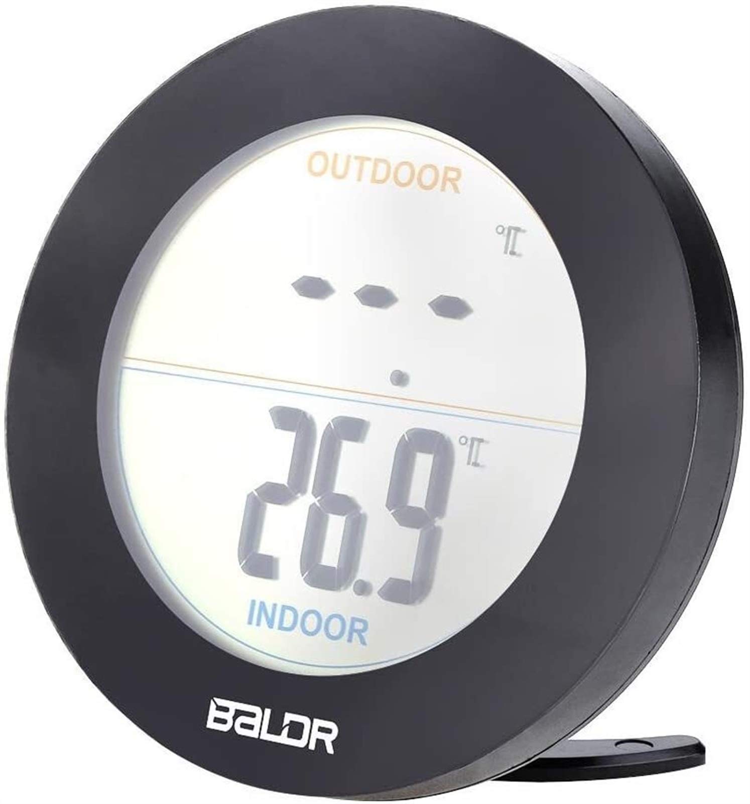 Thermomètre sans fil intérieur extérieur XMING avec écran LCD noir