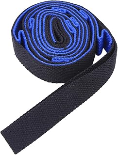 Garosa 2m Yoga Stretch Belt Corda Aumentar Flexibilidade Faixas de Treino de Pernas Cinta Fisioterapia Exercícios de Yoga Treino Treino de Ginásio Exercício Fitness (Azul + Preto), Equipamento Esportivo