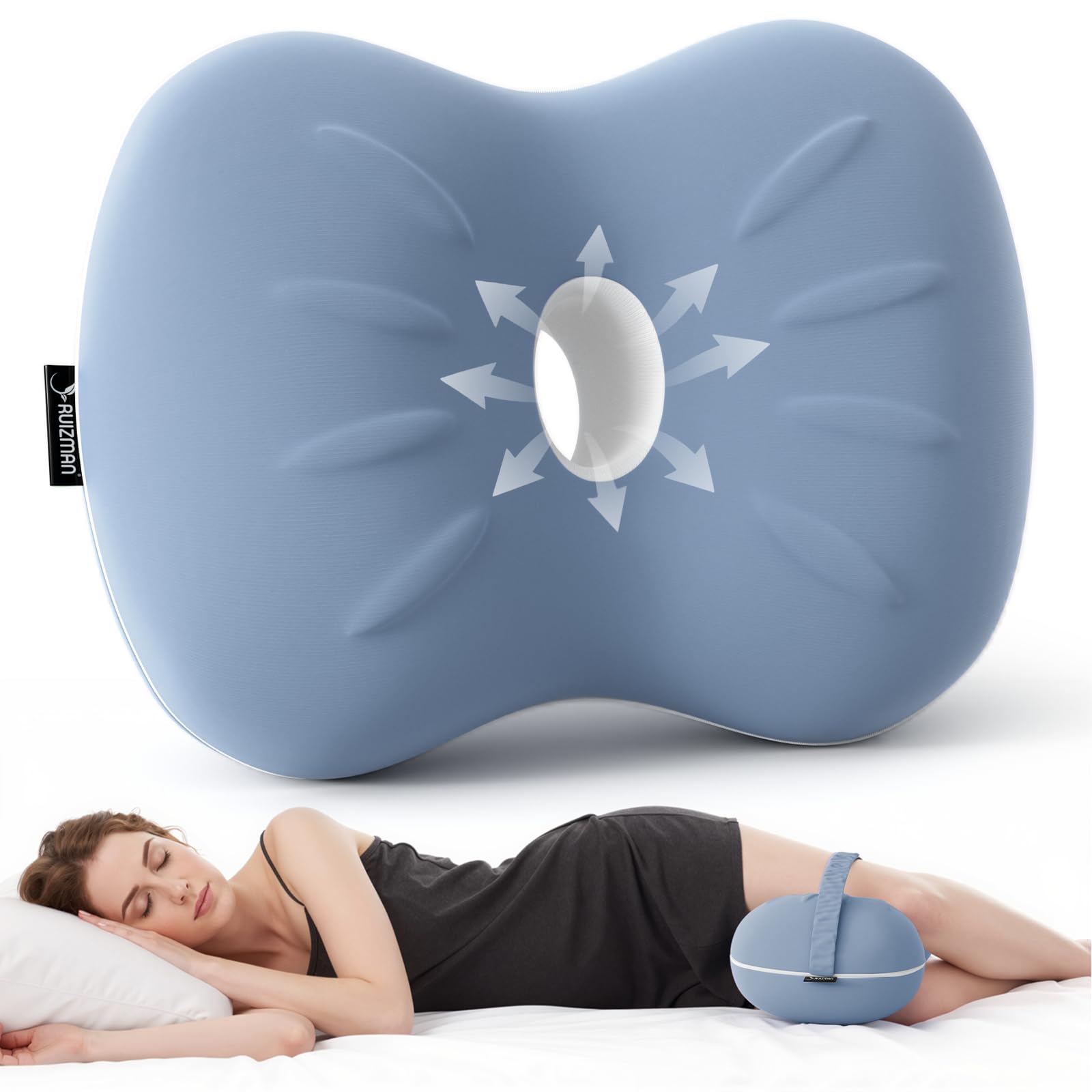Amazon.com: Ruizman Knee Pillow for Side Sleepers - Cooling