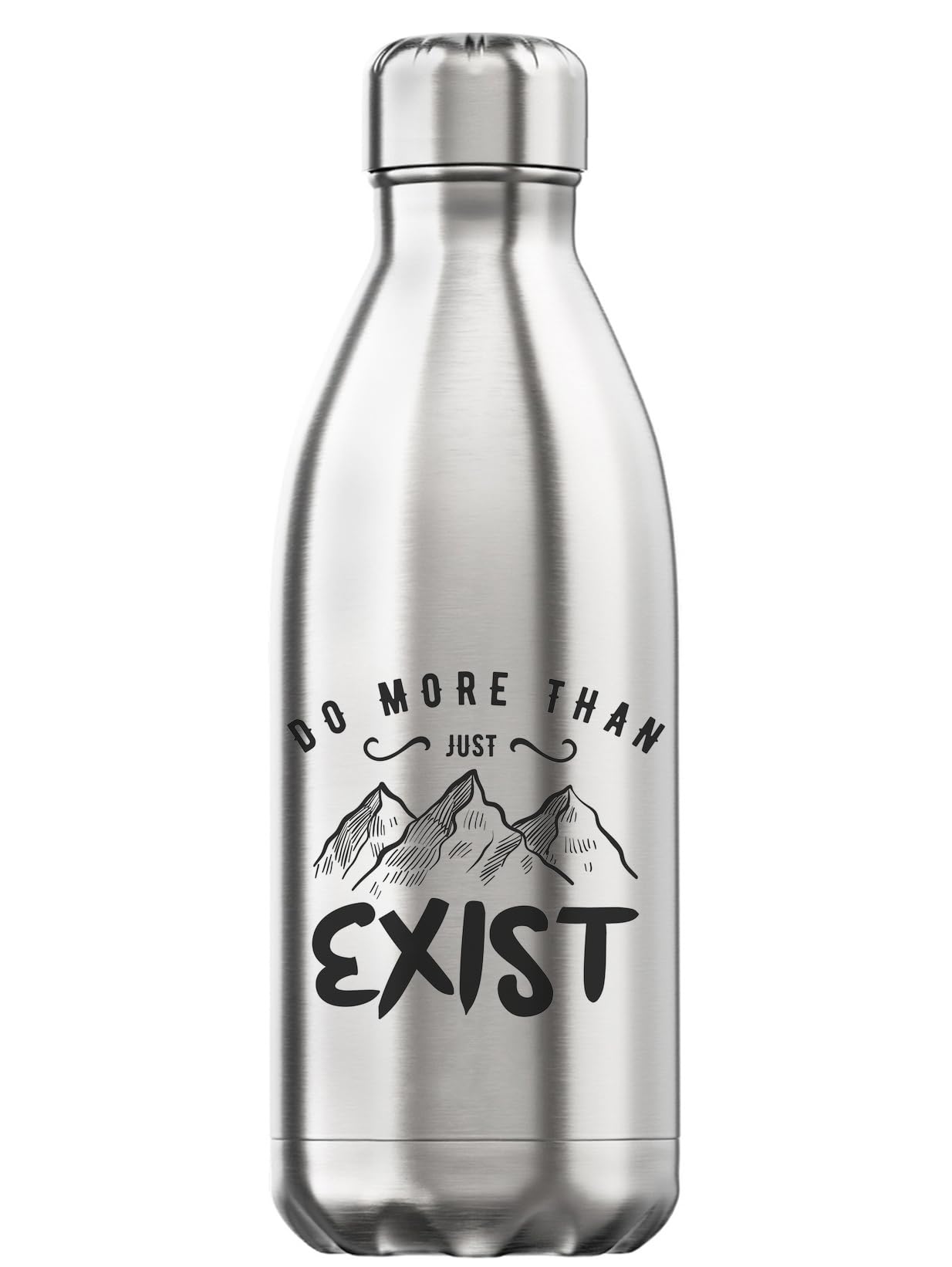 Botella térmica de acero inoxidable y 350 ml que conserva el frío con grabado de montaña