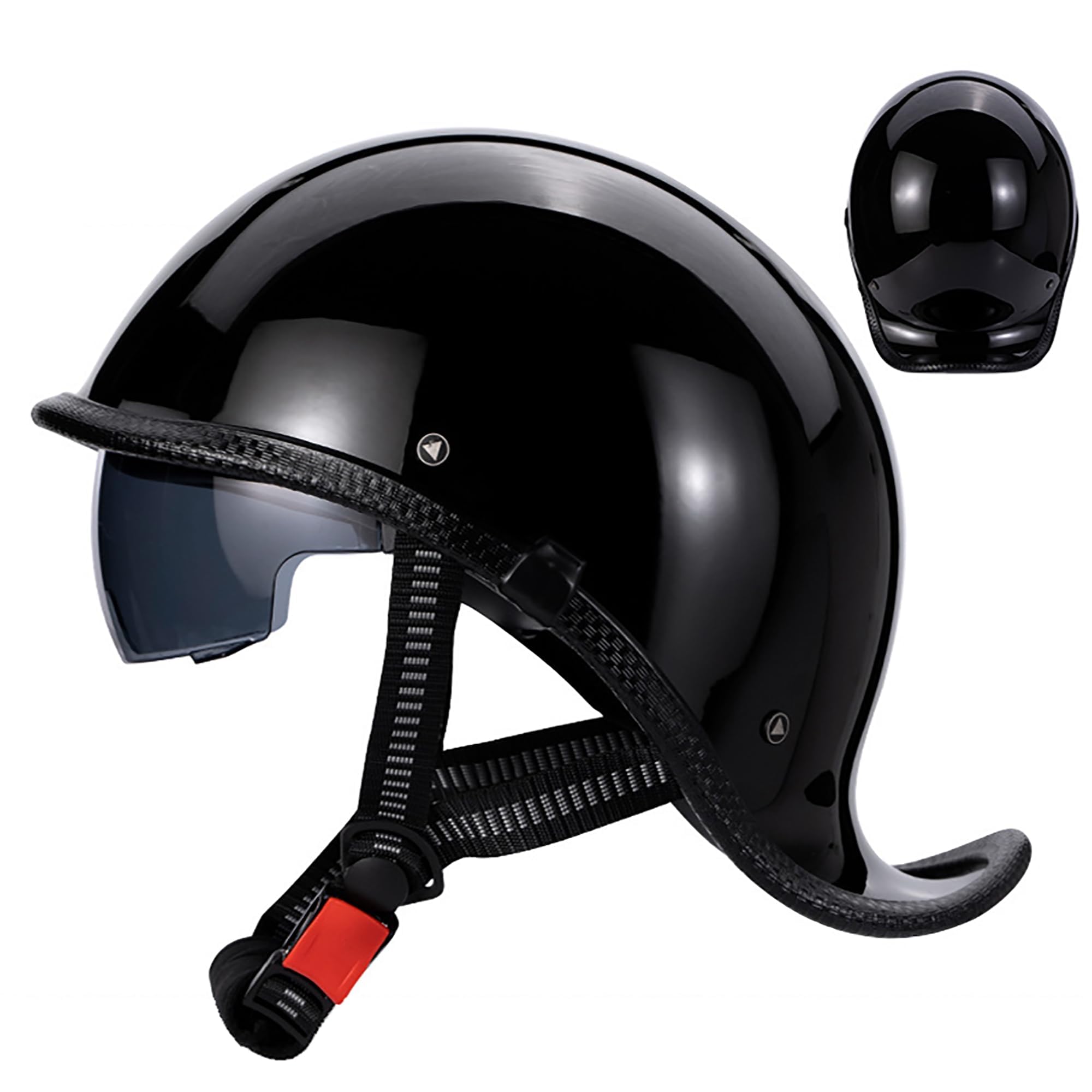 Amazon.co.jp: ダックテールヘルメット 半帽ヘルメット 半キャップ 