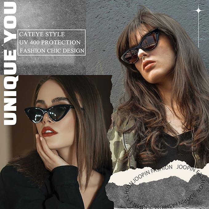 Image of Black Jones | Full Rim Cat Eye Sunglasses | 100% UV Protected | Black Frame & Black Lens | Women | Medium |