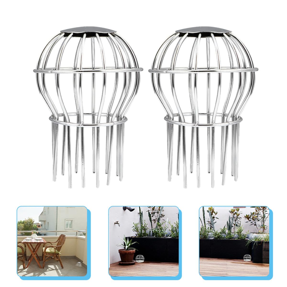 Homoyoyo Obstrucciones de Acero Bajante Canalón Filtro 2 Inoxidable que Pcs y Protector de Drenaje Bloquea Residuos y Previene para Balcones Jardines