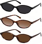 Retro Oval Cat Eye Sunglasses for Women 90s Trendy Small Lightweight Y2k Narrow Sunnies Cateye UV400 Sun Glasses 8057