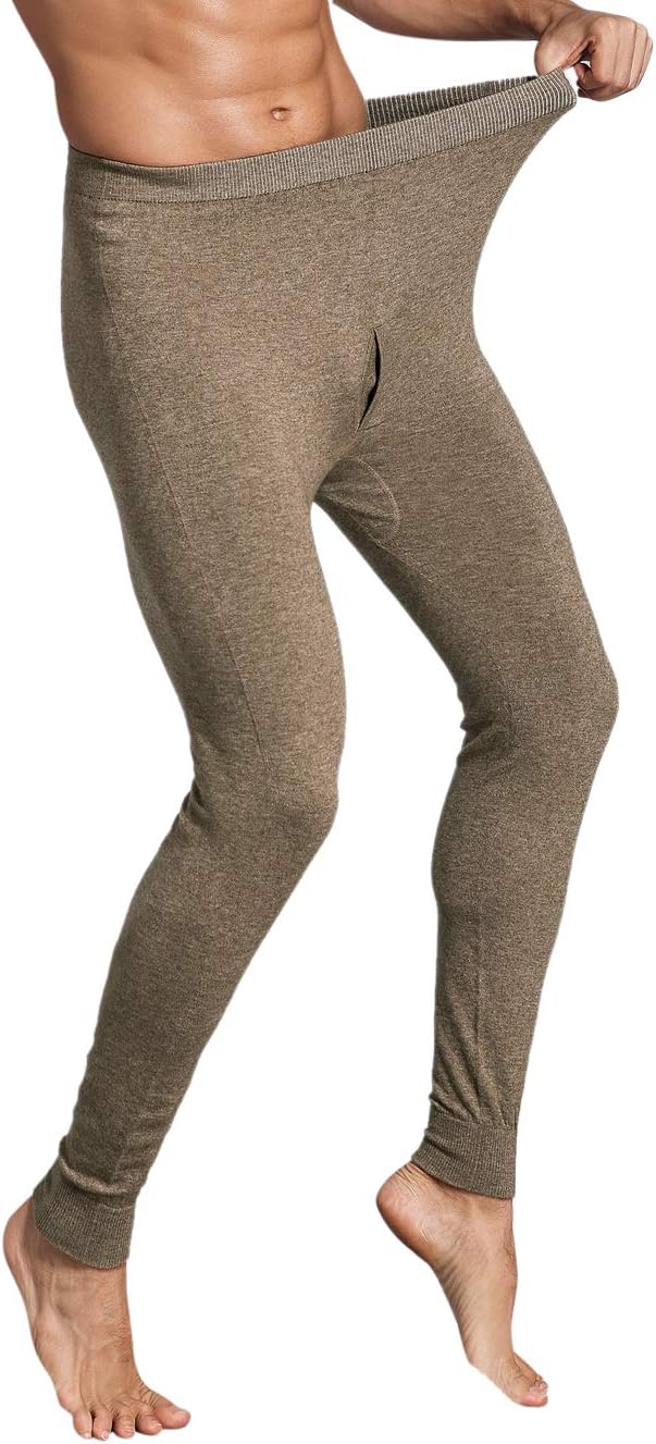 ZHILI Men's Thermal Underwear Leggings Soft and Comfortable Bottoms Pants for Men