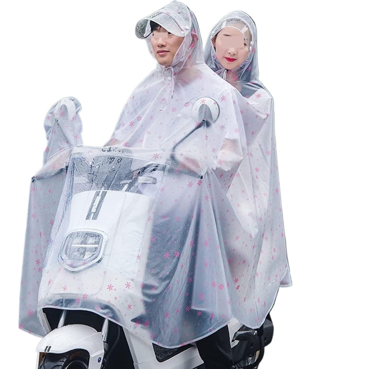 akcesoria do skuterów inwalidzkich, Rowerowy motocykl rowerowy pokrowiec na skuter(Snowflake Pink)