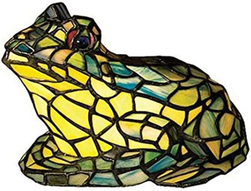 Meyda Frog Tiffany Glass Accent Lamp Stained Art # 16401