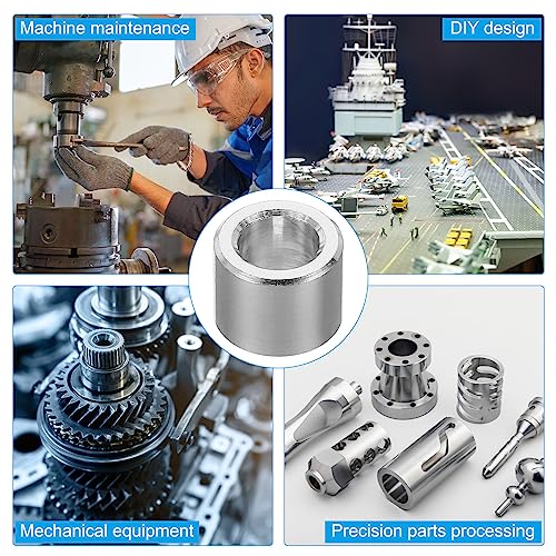 PATIKIL M6 10Stk Aluminum Abstandshalter Runde Metall 6.2mm ID x 10mm AD x 8mm L Dicke Distanzhülsen 1/4\ ID Unterlegscheiben Schraube Abstand für 1/4\ oder M6 Schraubbolzen