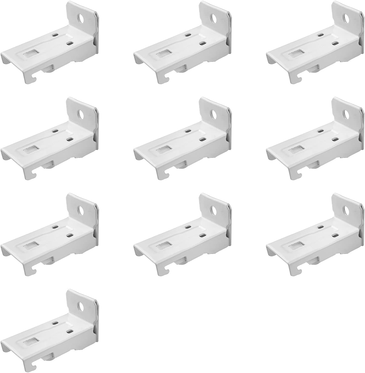 KXLIFE Wall Mount Brackets for Flexible Curtain Track, Bendable Curtain Track Wall Mounting Hardware (10 PCS)