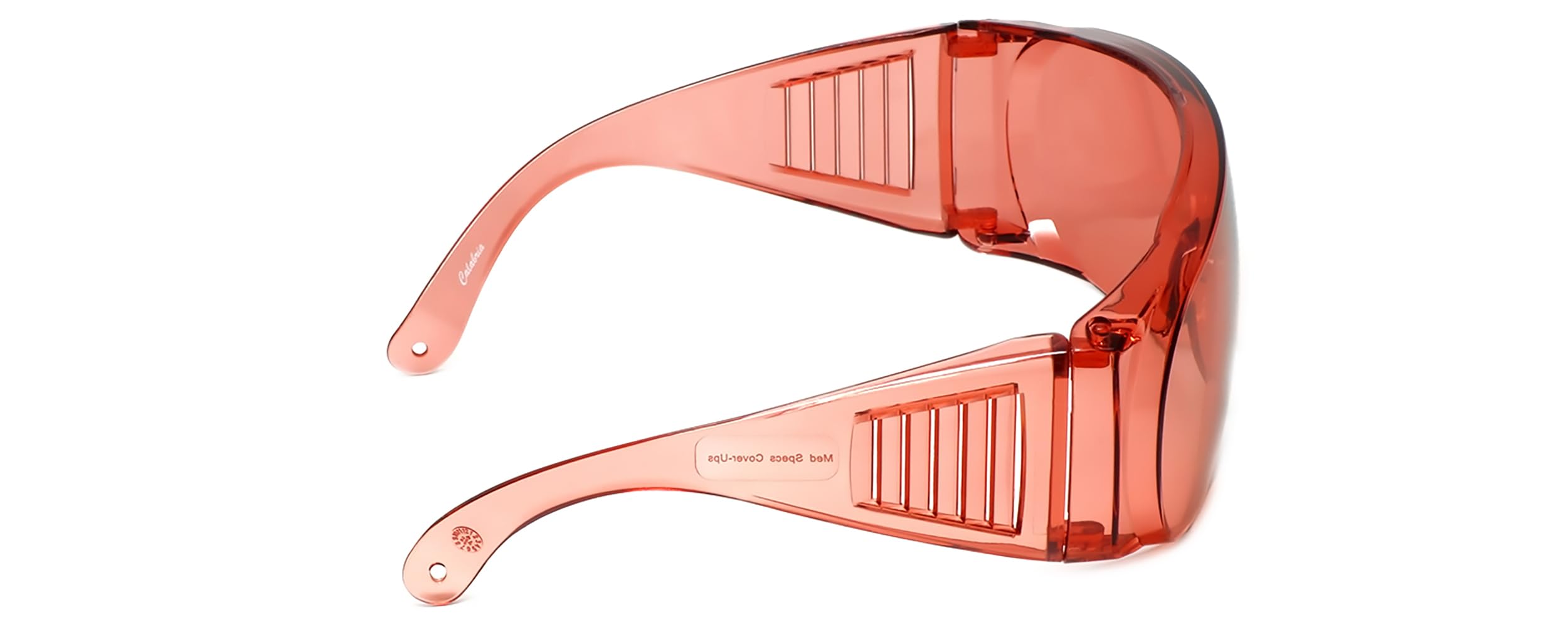 Calabria 1003 FL41 Rosa Überzieh-Schutzbrille zum Überziehen von Korrekturbrillen, Migränebrille FL-41, Brille gegen Lichtempfindlichkeit, Damen und Herren, für drinnen und draußen, Blaulichtblocker