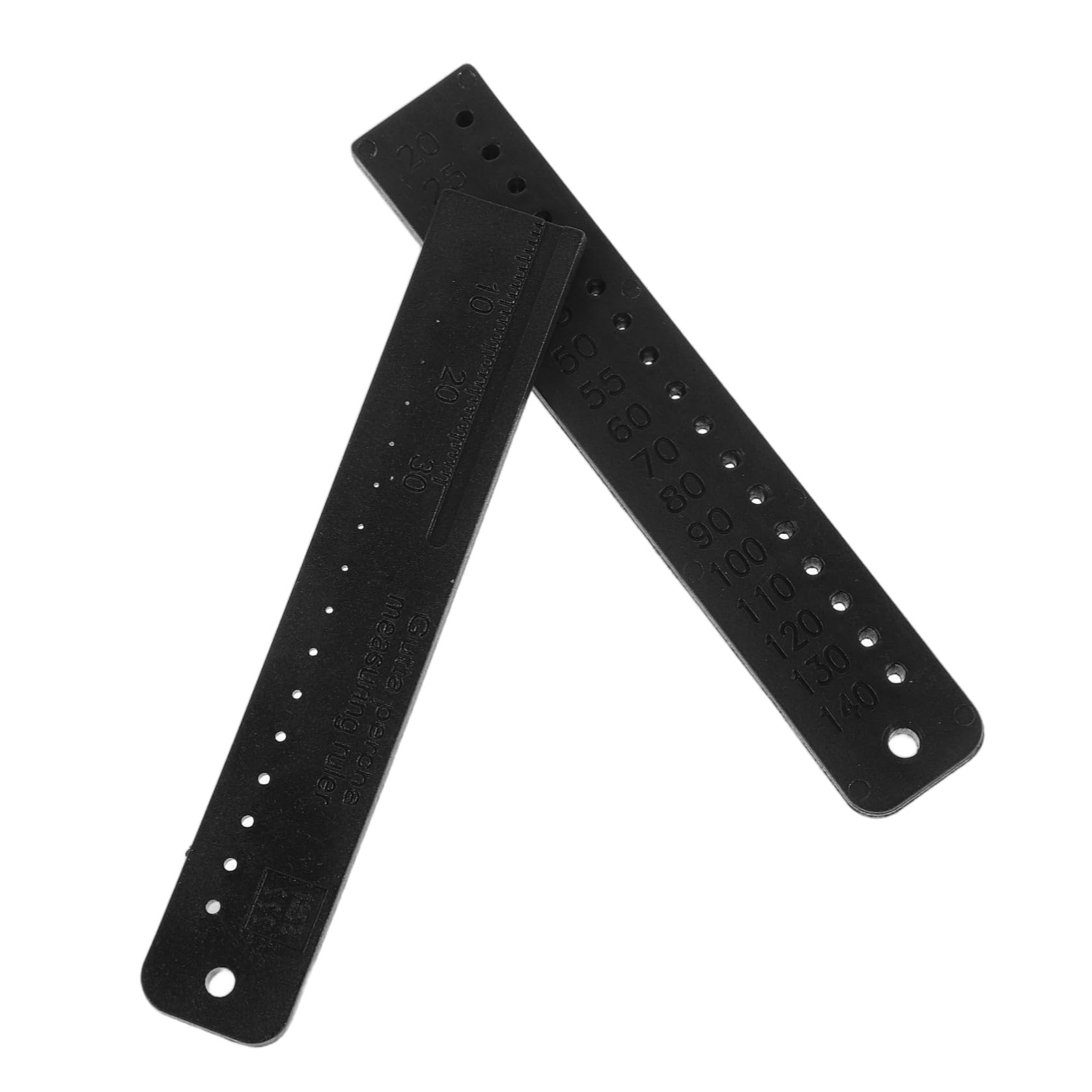YARNOW Righello di Misurazione Endodontico 2 Pezzi in Plastica Nero Scala Chiara per Forniture Canalari Strumento di Precisione per Uso Clinico e Laboratorio