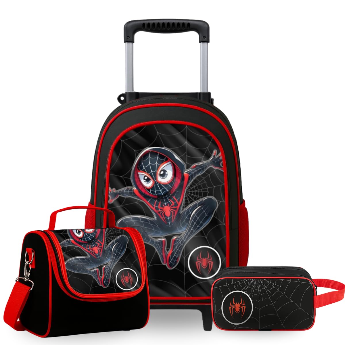 Kit Mochila de Rodinha Escolar Aranha Infantil Masculino + Lancheira Transversal + Estojo Duplo Menino em promoção! Veja a oferta e mais achadinhos de Mochilas escolares 2 Hoje é o melhor dia para comprar Kit Mochila de Rodinha Escolar Aranha Infantil Masculino + Lancheira Transversal + Estojo Duplo Menino com aquele preço maroto! Promoção! Aproveite a oferta! 2