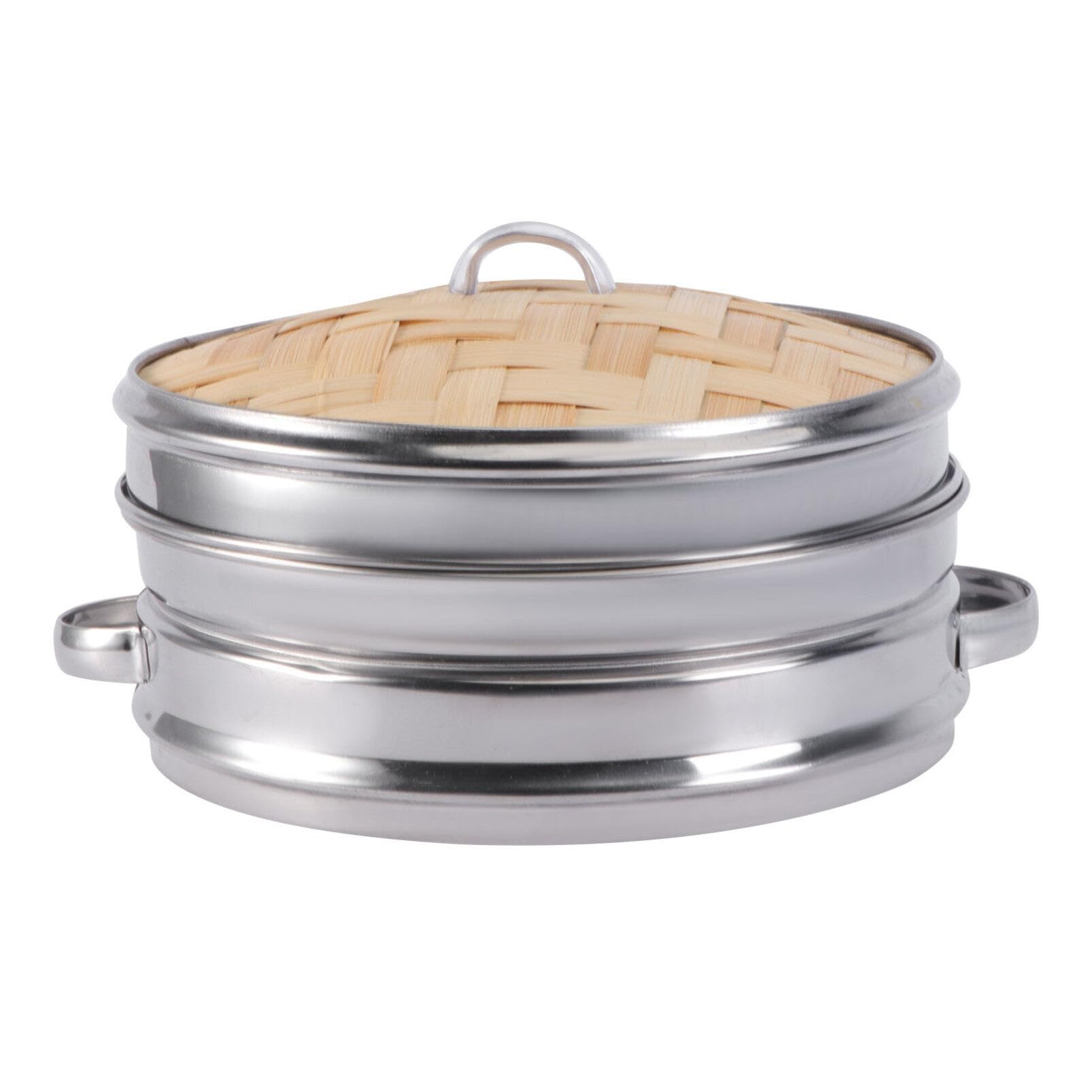 RUNROTOO Metal Steamer Basket 1 Set steamer cooking boiler dim sum bun chinese steam pot basket with lid Steam Basket natural Traditional japanese bread Stainless steel organic Asia