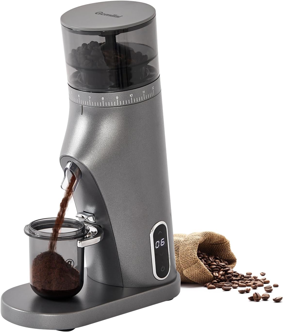Gemilai Electric Conical Burr Coffee Grinder & Digital Scale