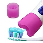 Chrome Cherry SqueezMe Self-Closing Toothpaste Caps, Silicone Lid for Kids & Adults, No Mess Toothpaste Dispenser, Self-Standing Easy Squeezer Cap, Bathroom Accessory, Self-Standing Pink, Pack of 1