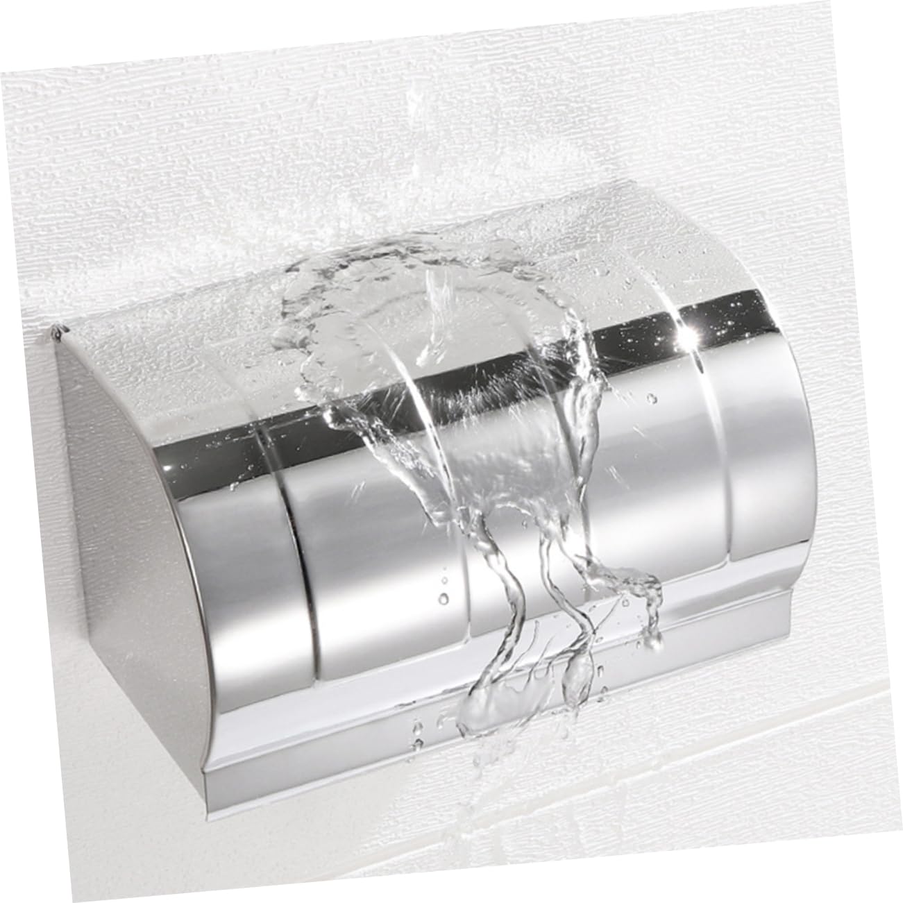 LIFKOME Portarotolo e Contenitore per Carta Igienica da Parete in Acciaio Inox Argento, senza Foratura, Facile da Lavare, per Bagno e Hotel