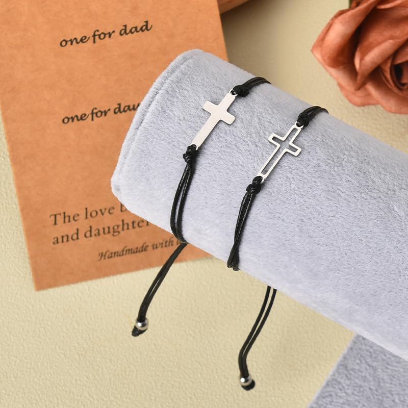 Image of Mother Dad Mommy Matching Bracelets Gifts for Women Mom Dad Fathers Mothers Day Gifts for Father Mom Birthday Christmas Gifts