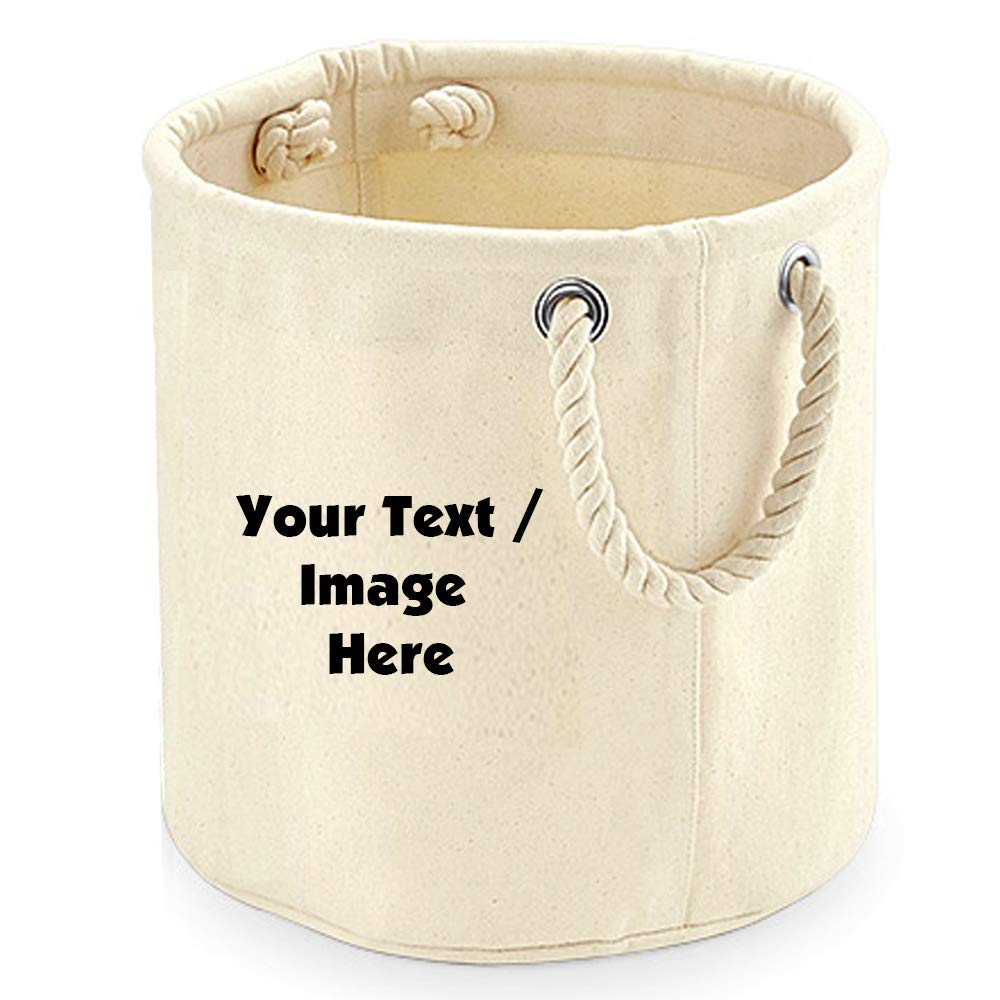 Getagift Large Personalised With Your Own Text/Image/Message Themed Heavy Canvas Storage Trug (Large)