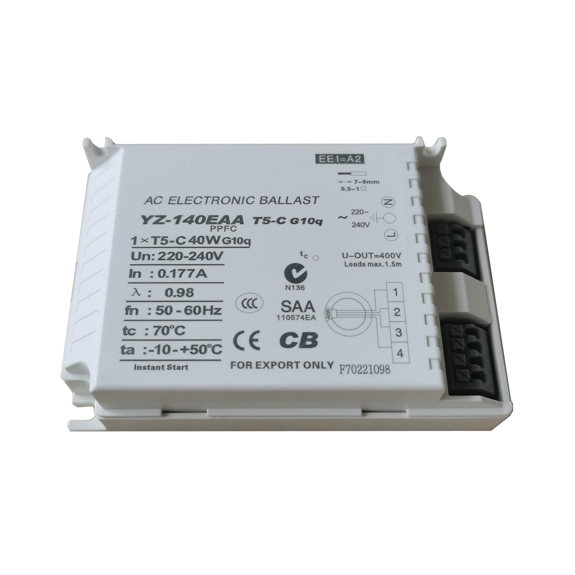 VISIYUBL YZ-118EAA YZ-126EAA YZ-140EAA YZ-155EAA AC Electronic Ballast Instant Start Fluorescent Lamp Electronic Ballasts 220-240V(YZ-140EAA)
