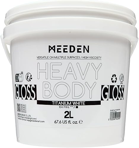 Miniatura 10 de MEEDEN Pintura acrílica negra intensa, cuerpo pesado, acabado brillante, pigmentos ricos no tóxicos, extra grande de 1 litro33.8 onzas, pintura