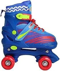 Patins Quad Kit, Uni Toys, Azul - com Kit de Proteção