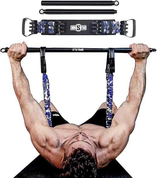 INNSTAR Bench Press Band with Detachable Bar, Adjustable