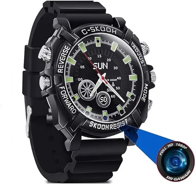 Montre Caméra Espion HD 1080p Étanche avec Vision Nocturne et 32 Go