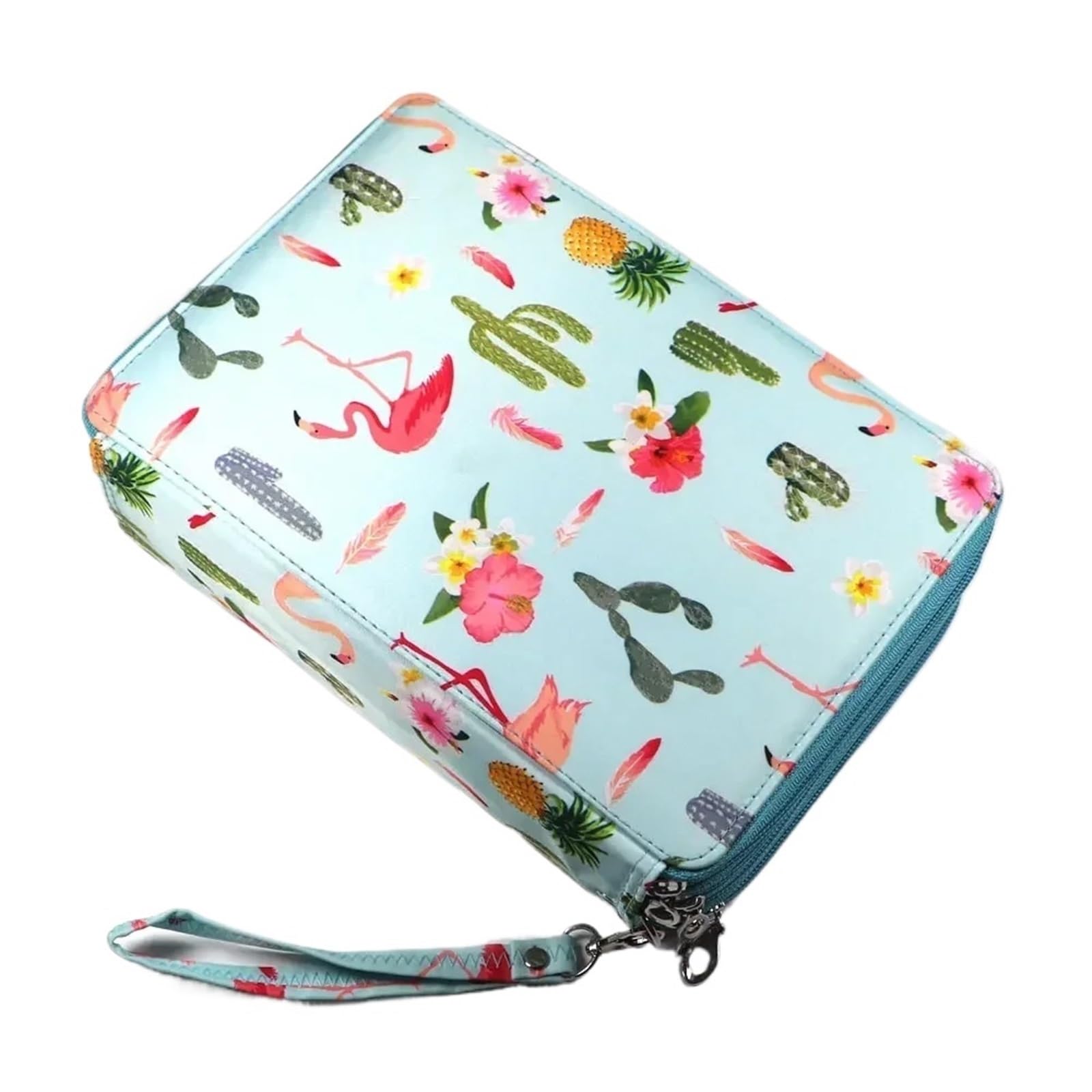 Farbstift-Etui Tasche Schreibwaren PU Lagerung Große Kapazität Fall Super Loch Bleistift 127/150/184/200 Leder Student Reißverschluss Fur FedermäPpchen(200 holes)