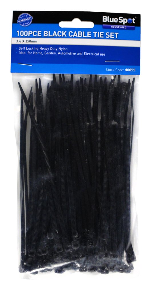 Blue Spot Kabelbinder Set – 50 Stück, Transparent, 4.8 X 350 Mm, Aus Hitzebeständigem Nylon 66