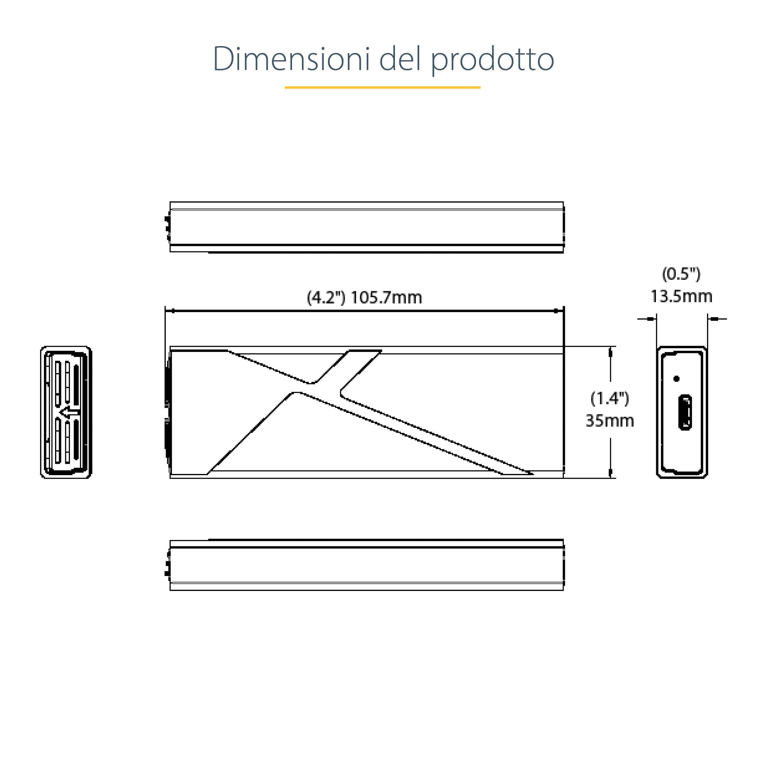 StarTech Box SSD M.2 NVMe o SATA, USB-C 10Gbps (M2-USB-C-NVME-SATA) | Include Cavi USB-C e USB-A, Supporta 2230/2242/2260/2280, Case in Alluminio