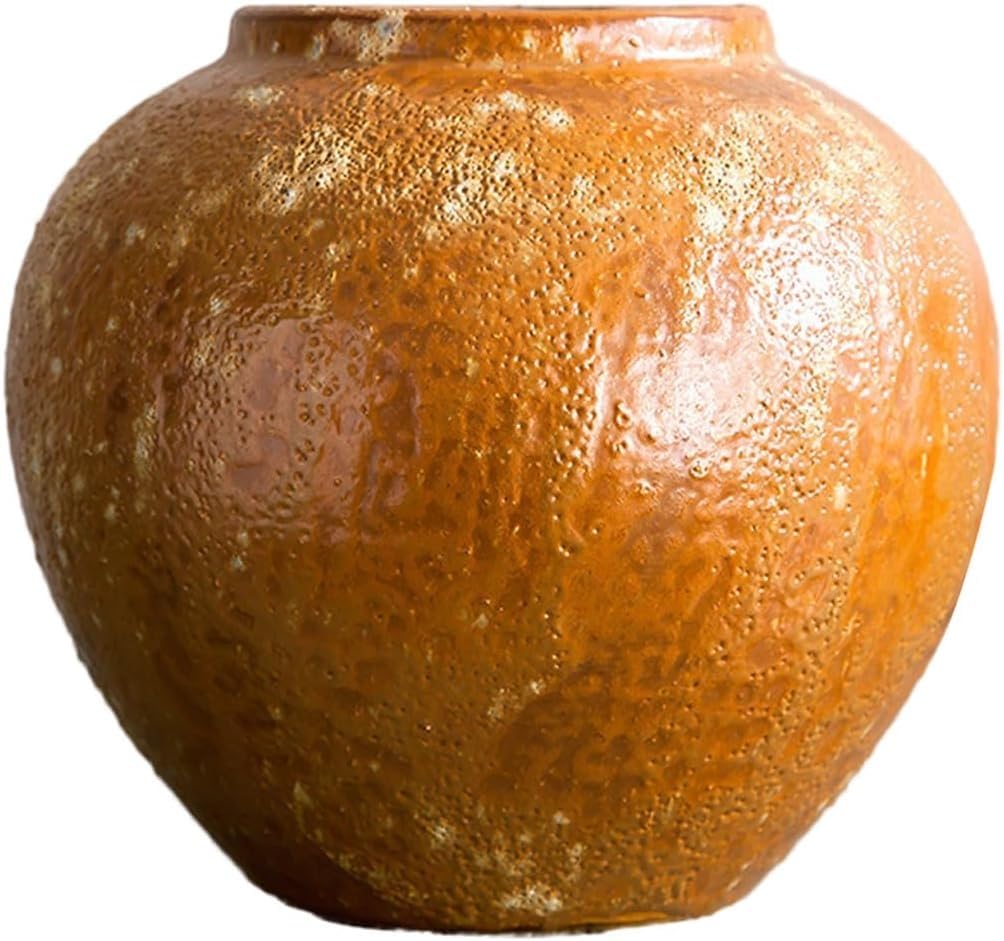 Vase Desktop Modern Simple Yellow Dried Flower Arrangement Desktop Ceramic Ornaments(W22 X H21cm)