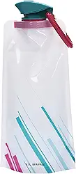 HYDRATE Bolsa de água de plástico dobrável de 700 ml – Garrafa de viagem reutilizável com mosquetão para esportes ao ar livre, caminhadas, acampamento
