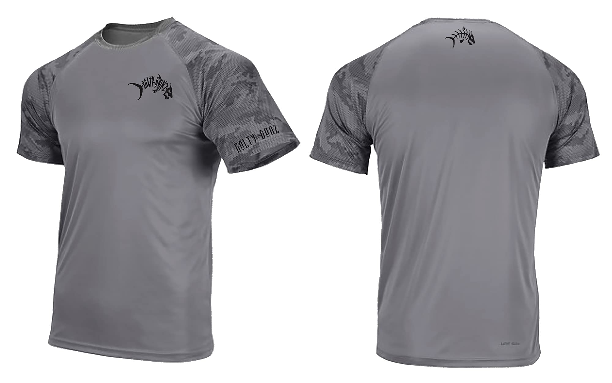 Salty BonzLargo Short Sleeve Moisture Wicking Fishing T- Shirt with 50+ UPF Protection Perfect for Boating and The Beach