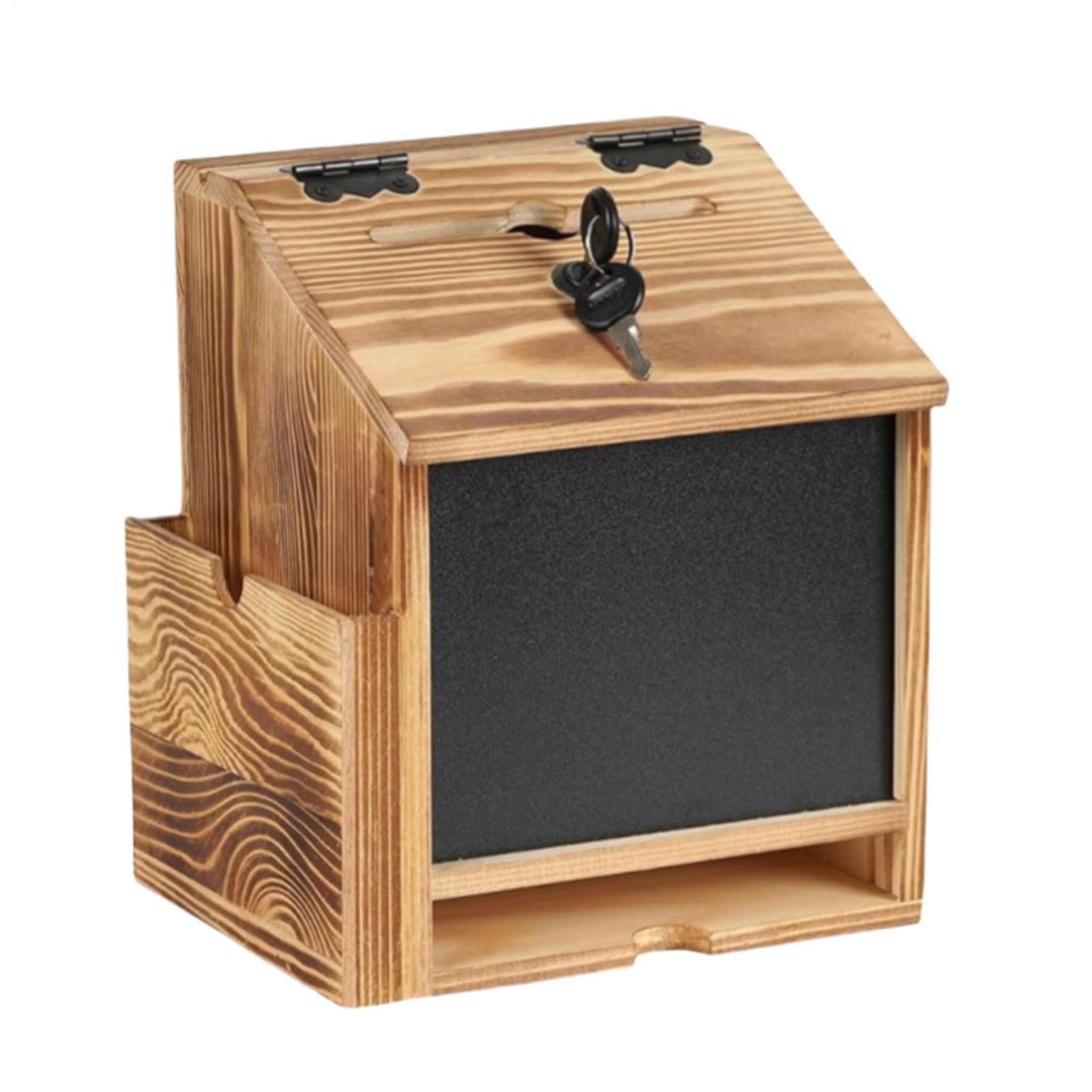 Boîte à suggestions en bois - Fixation murale verrouillable
