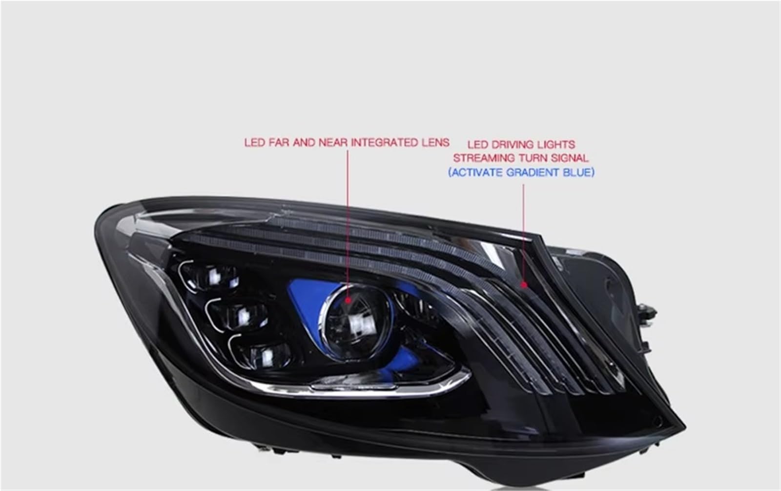 Gruppo Faro per Auto Classe S W222 2014-2017 Gruppo Faro Luce Diurna Guidata Lente Faro