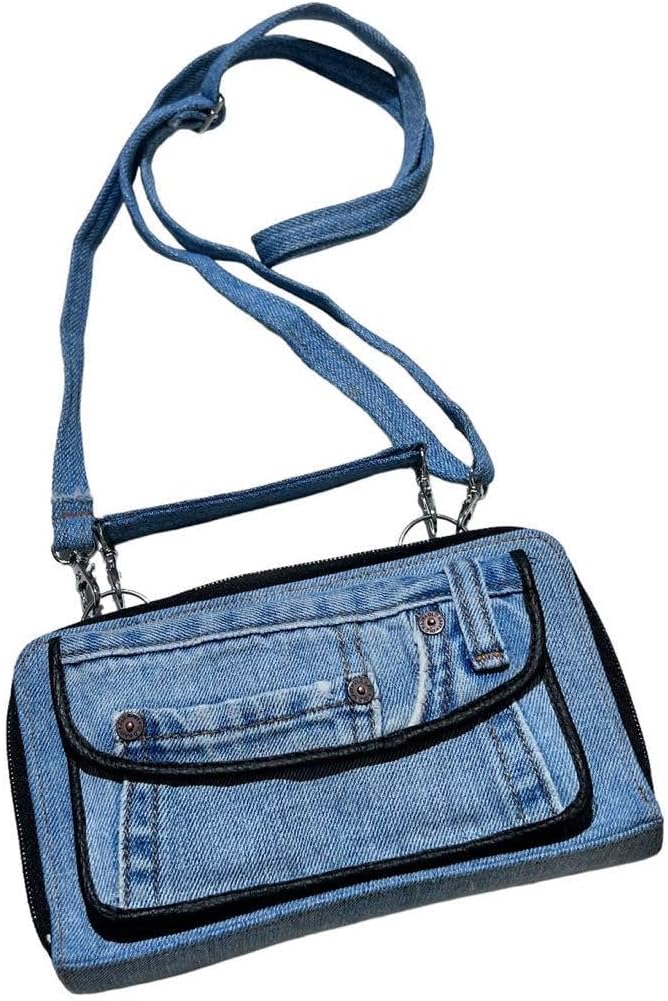 Wallet shoulder bag／お財布バッグ／デニムリメイク Wallet shoulder