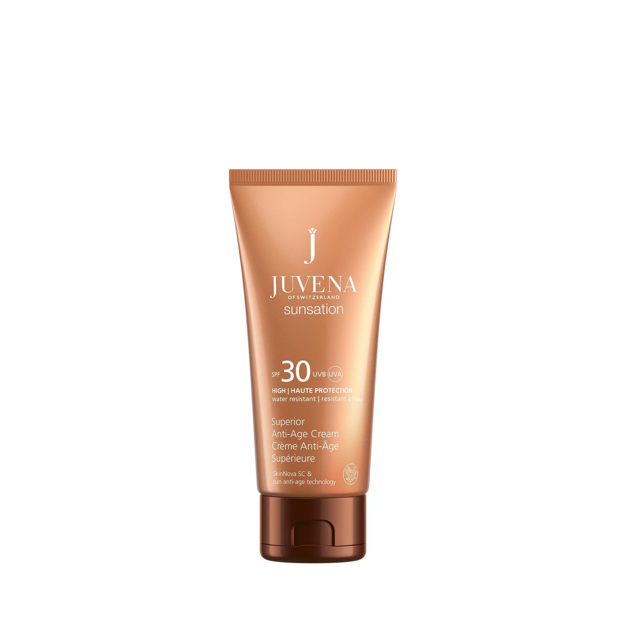 Juvena Superior Anti-Age Cream SPF30 75ml – Anti-Age Crème mit Sonnenschutz – Für gepflegte Sonnenbräune – Ocean-friendly – Mit Aloe Vera, Vitamin E, Koffein & UV-Filter – Für normale Haut