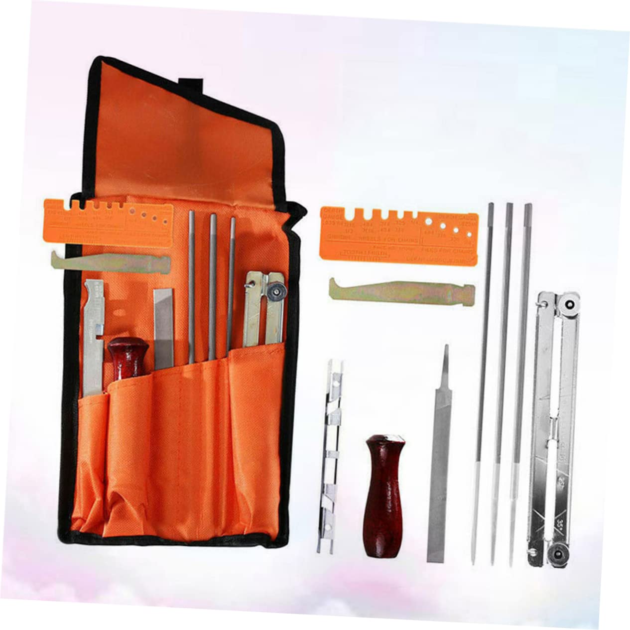 10pezzi Affilatura Per Motosega Per Affilatura Kit Di Utensili Per Motoseghe Realizzato in Metallo Di Durevole e Resistente All Usura
