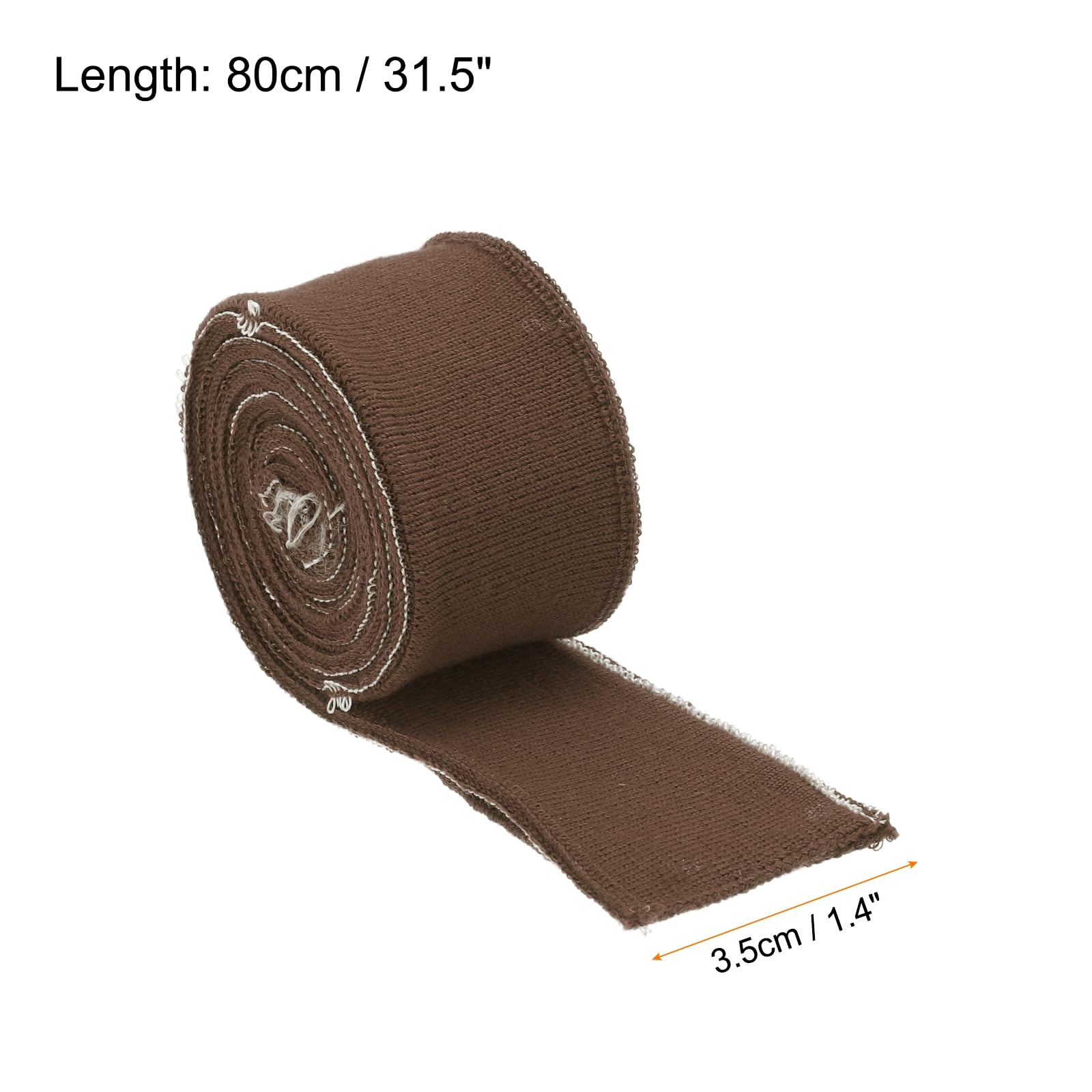 Rebower 3.5cm x 80m Elastic Cuffs for Sewing Knitted Ribbed Cotton Fabric Sleeves Waistband Ribbed Trim - Image 2