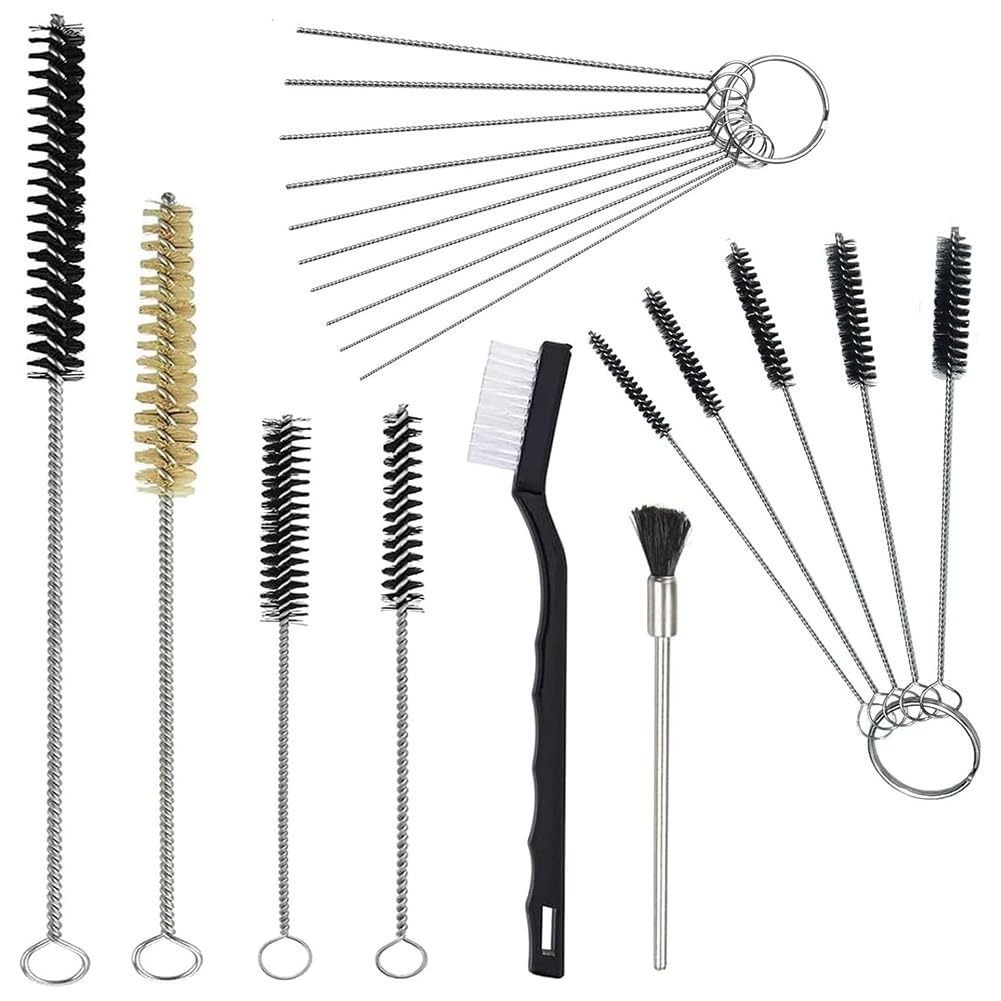 Kit de Nettoyage pour Pulvérisateur 17 Pièces Outil de Nettoyage de Pinceaux Multi-Usages pour à Peinture avec Mini-Tubes en Nylon et Aiguilles