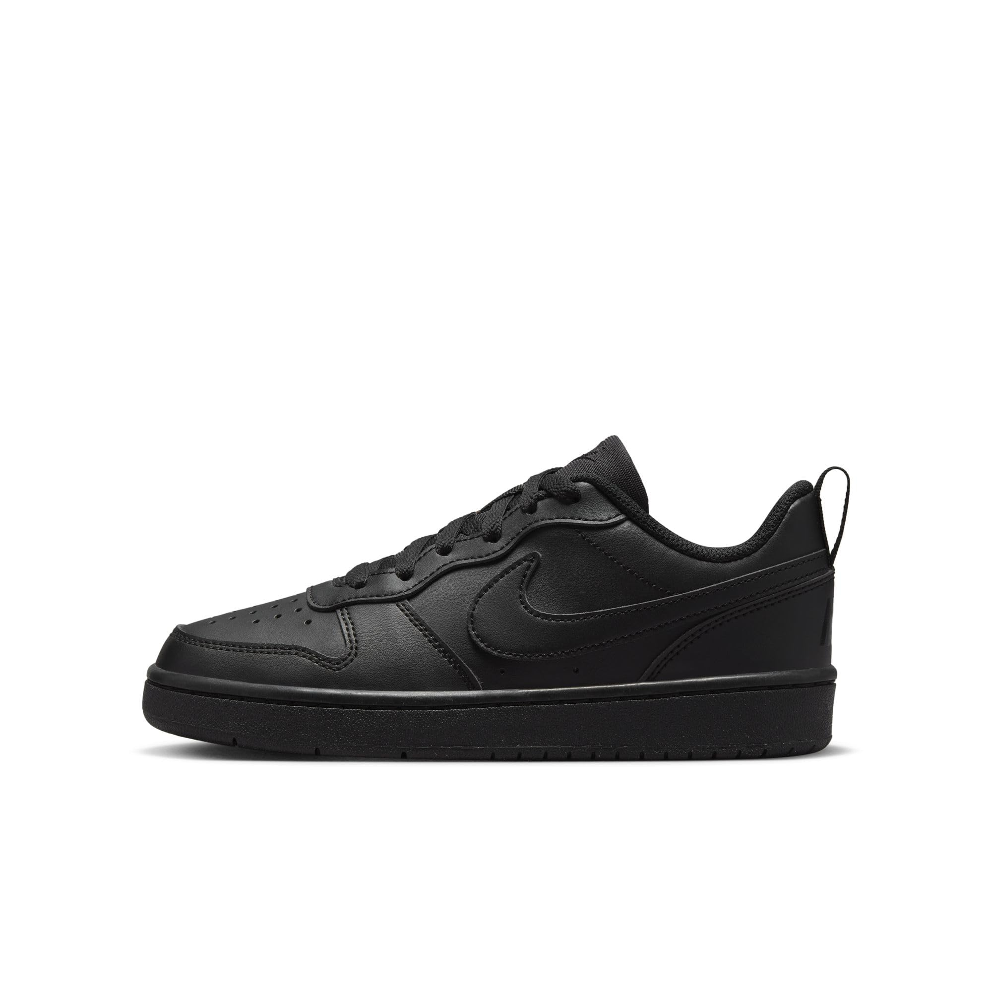 NIKE Unisex Kids Court Borough Low Recraft Sneaker, Black, 5.5 UK