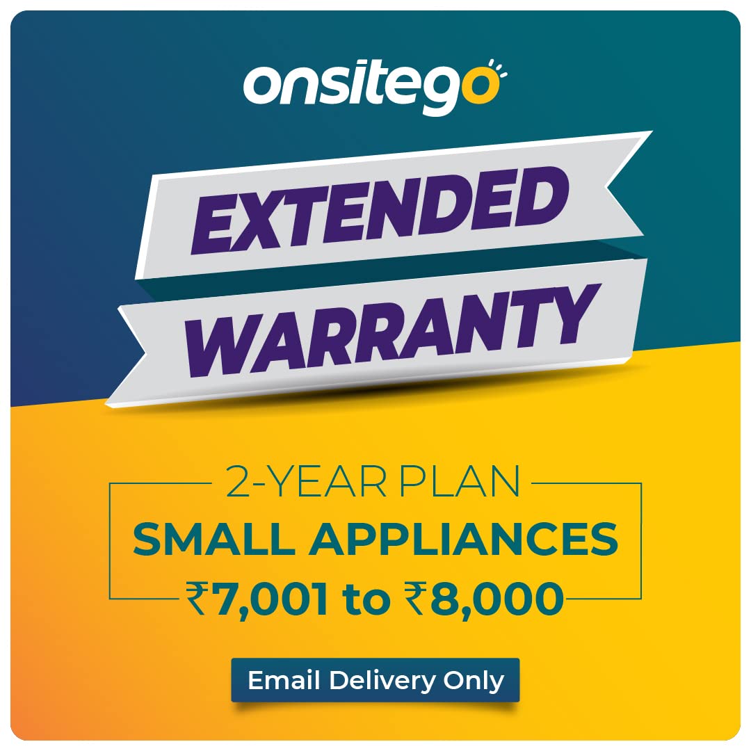 Onsitego 2 Year Extended Warranty for Small Household Appliances from Rs. 7001-8000 (Email Delivery - No Physical Kit)