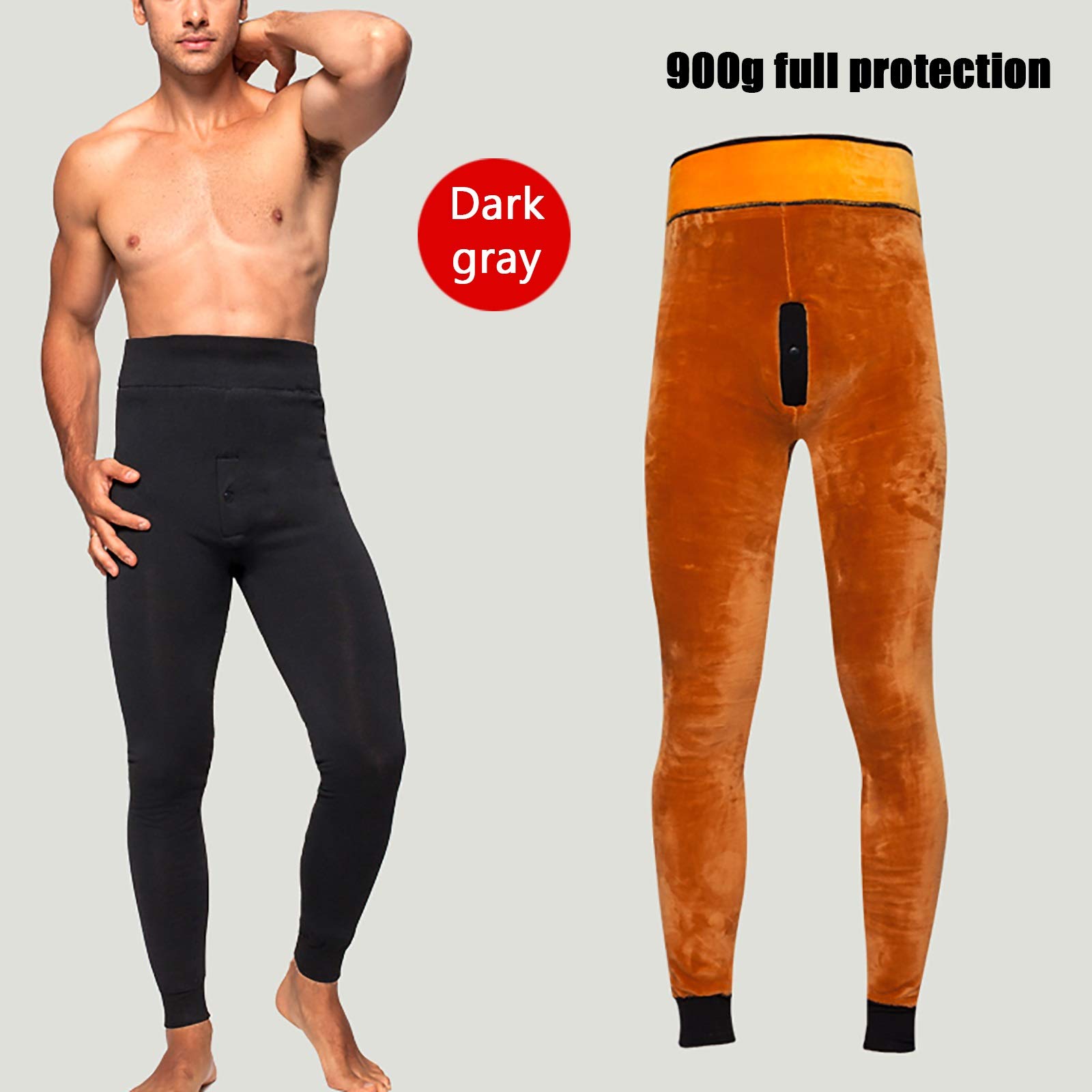 G&F Hombres Pantalones Ropa Interior Térmica Algodón Espesar Calzoncillos Largos Parte Inferior Capa Base For Cámping Invierno M-5XL