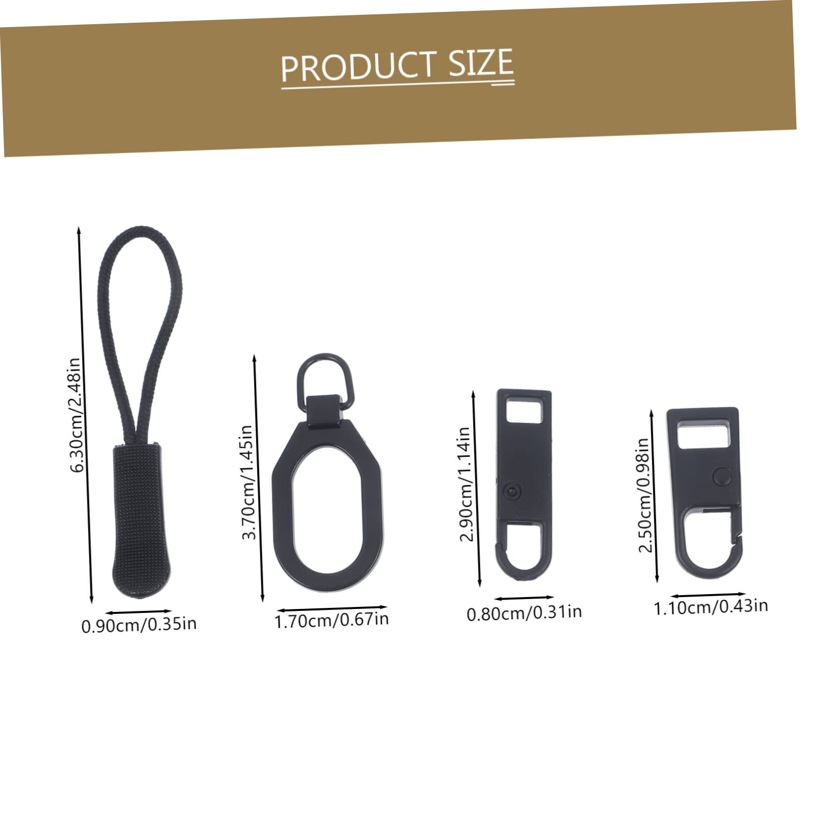 Beatifufu 32Pcs Detachable Zipper Pulls for Clothing Zipper Pullers Practical Repair Kit for Jackets Bags Luggage Easy Installation and Durable Design