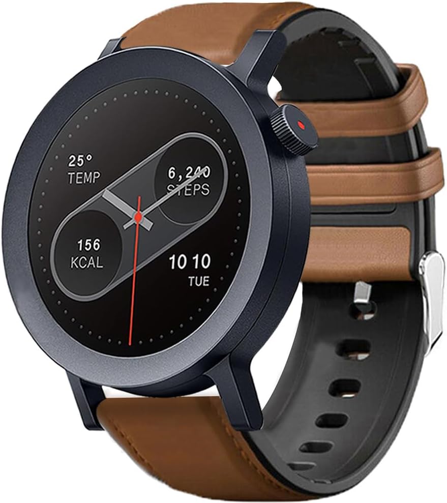 Lamshaw Compatible with CMF Watch 3 Pro Band, 22mm Leather Silicone Breathable Replacement Smartwatch Strap Wristband Compatible for CMF Watch Pro 1, 2, 3 Pro Smartwatch