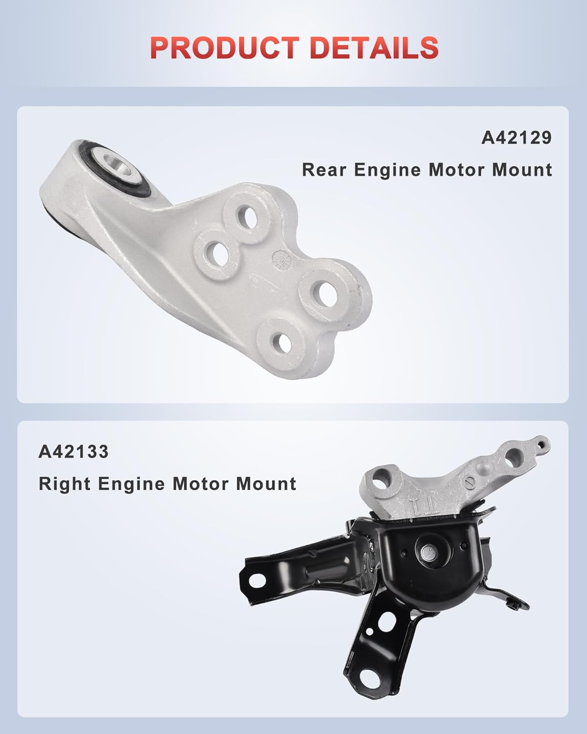 4pcs Engine & Transmission Mount Kit, Compatible with 2016-2022 Toyota Corolla FHEV, Prius AWD-E Prime V, Only for 1.8L L4 CVT, Part# A42129 A42150 A42133 A42134