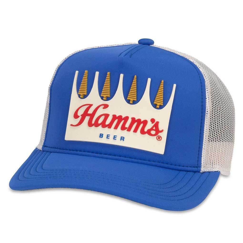 AMERICAN NEEDLE Hamm's Brewery Beer Riptide Valin Adjustable Snapback Hat Blue/White