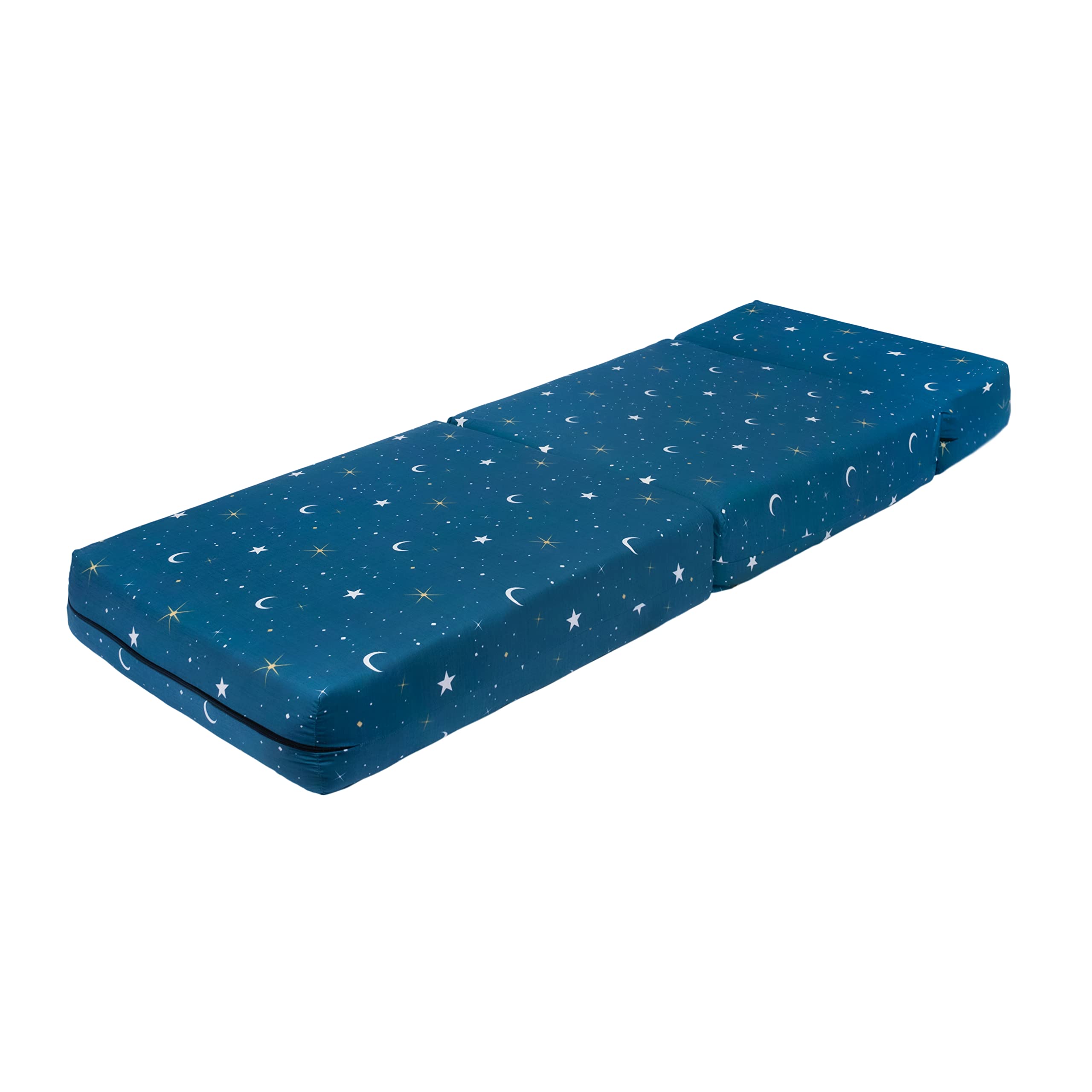 Ready Steady Bed Canapé-lit Enfant Pliable | Chaise-lit pour Enfants Imperméable pour Une Personne | Mobilier Confortable pour Tout-Petits pour Salon, Salle de Jeux, Chambre à Coucher (Clair de Lune)